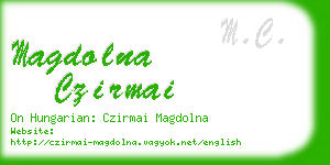 magdolna czirmai business card